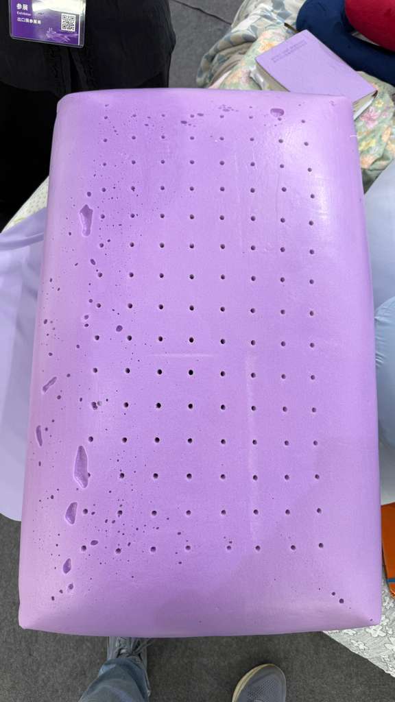 Pillow cutaway showing memory foam layers